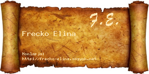 Frecko Elina névjegykártya