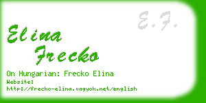 elina frecko business card